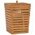 Cesto de guardado para ropa sucia con tapa fabricado en madera maciza de teca Vida XL