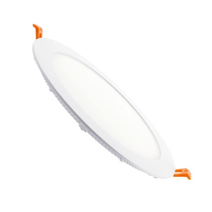 Placa LED de diseño circular ultrafina fabricada en aluminio color blanco 18W Moonled