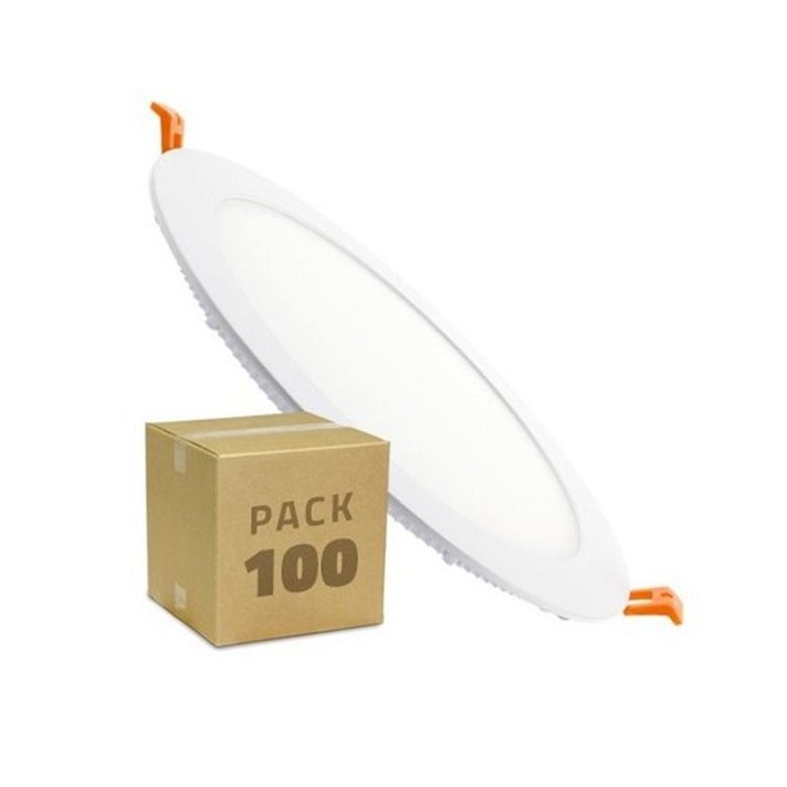 Pack x100 Placa LED circular Ø22'5x2cm 18W