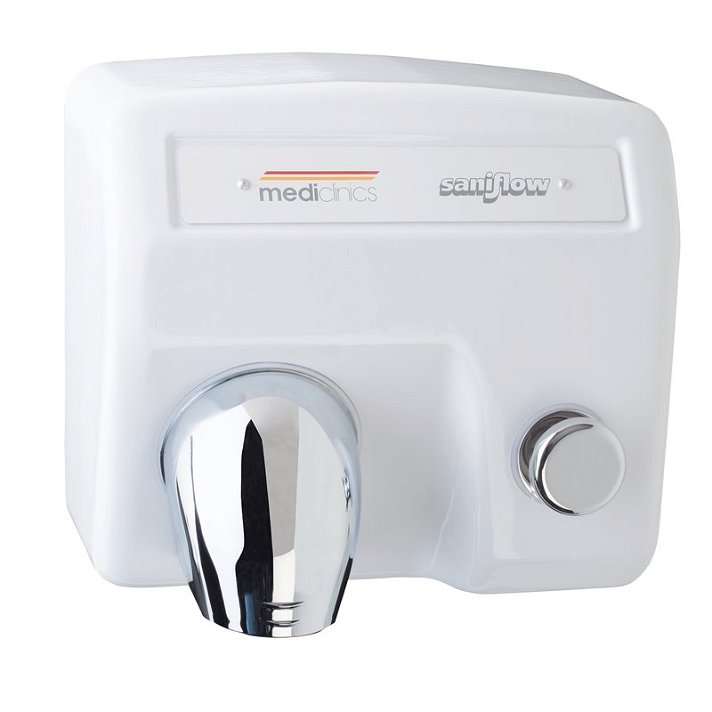 Secador de mãos 6 mm manual 2250 W Saniflow - MEDICLINICS