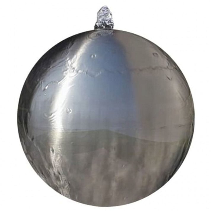 Fuente cascada con forma de esfera con LED fabricada en acero inoxidable Vida XL