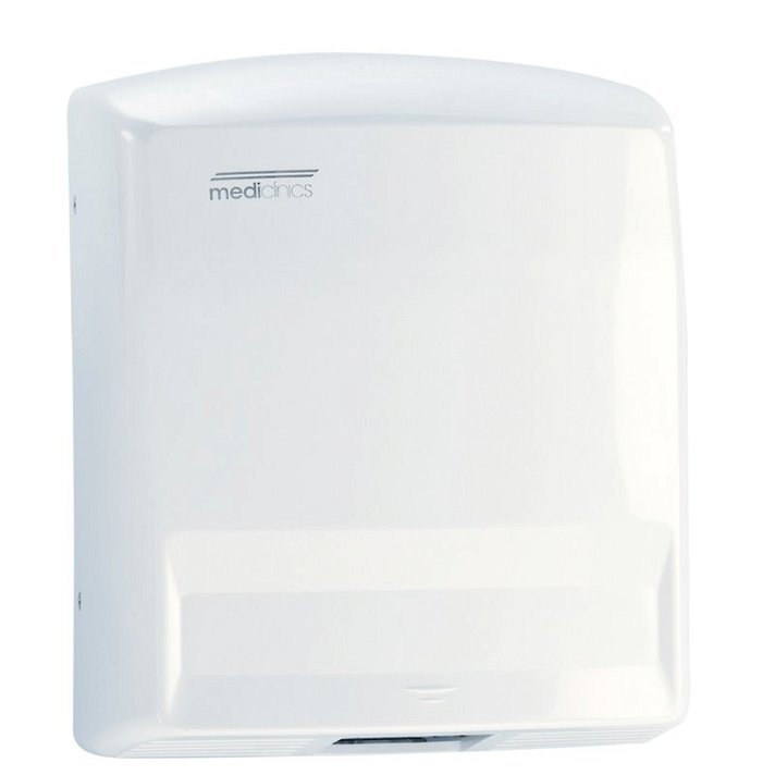 Secador de mãos automático fabricado em termoplástico ABS de cor branco Juniorplus - Mediclinics