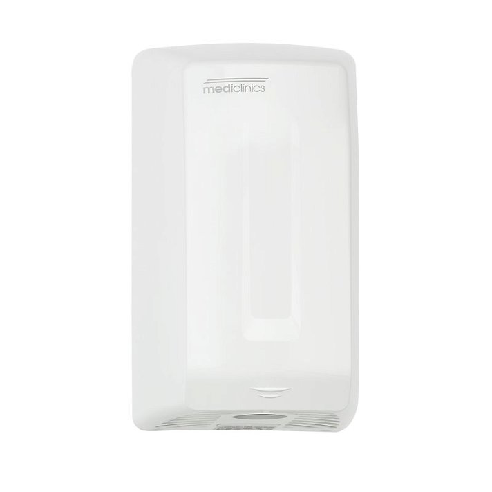 Sèche-mains manuel fabriqué en thermoplastique ABS de couleur blanche Smartflow Mediclinics