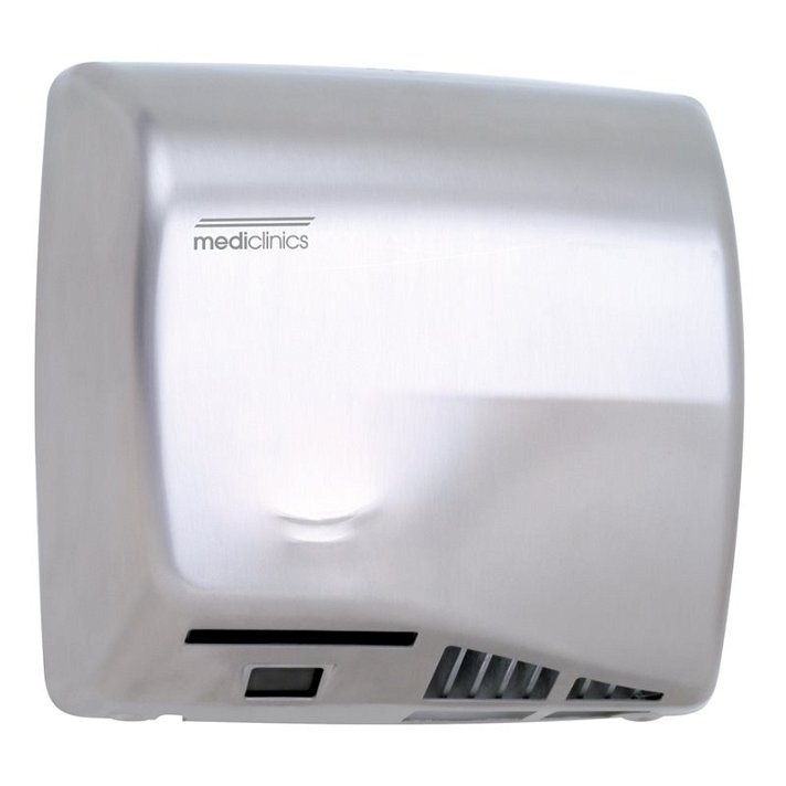 Sèche-mains automatique fabriqué en acier inoxydable avec finition satinée Speedflow Plus Mediclinics