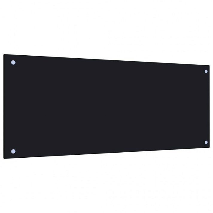 Protector contra salpicaduras de cocina de 100 cm color negro hecho de vidrio templado VidaXL