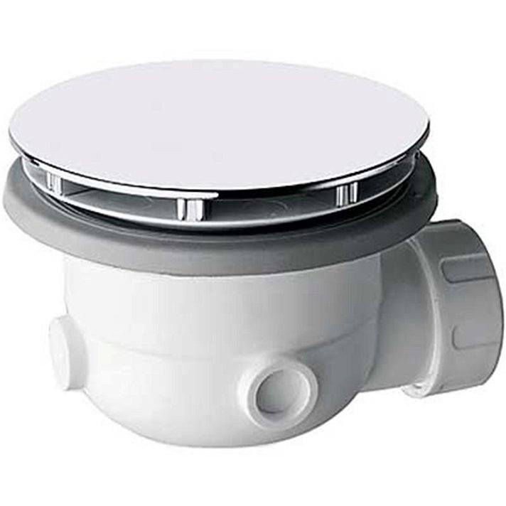 Válvula de desagüe para plato de ducha con sifón de 12 cm de diámetro fabricado de latón con acabado cromado TRES