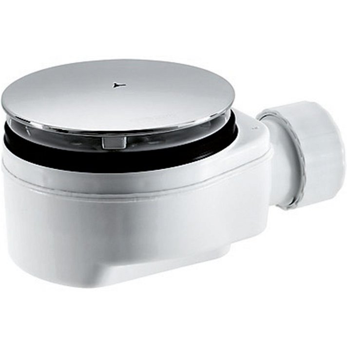 Válvula para desagüe para plato de ducha con sifón incorporado fabricado de latón con acabado cromado TRES