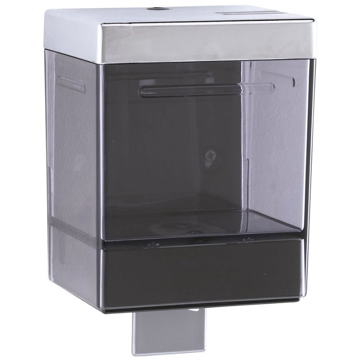 Dispenser di sapone a pulsante realizzato in termoplastica da 1,1 L in nero Mediclinics