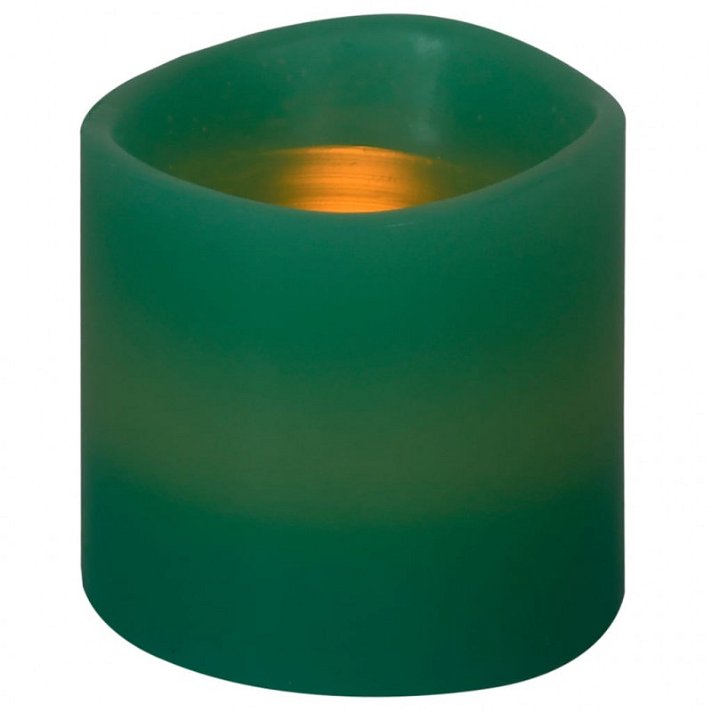 Pack de velas eléctricas de 5 cm de LED luz blanco cálido color verde mint de cera VidaXL