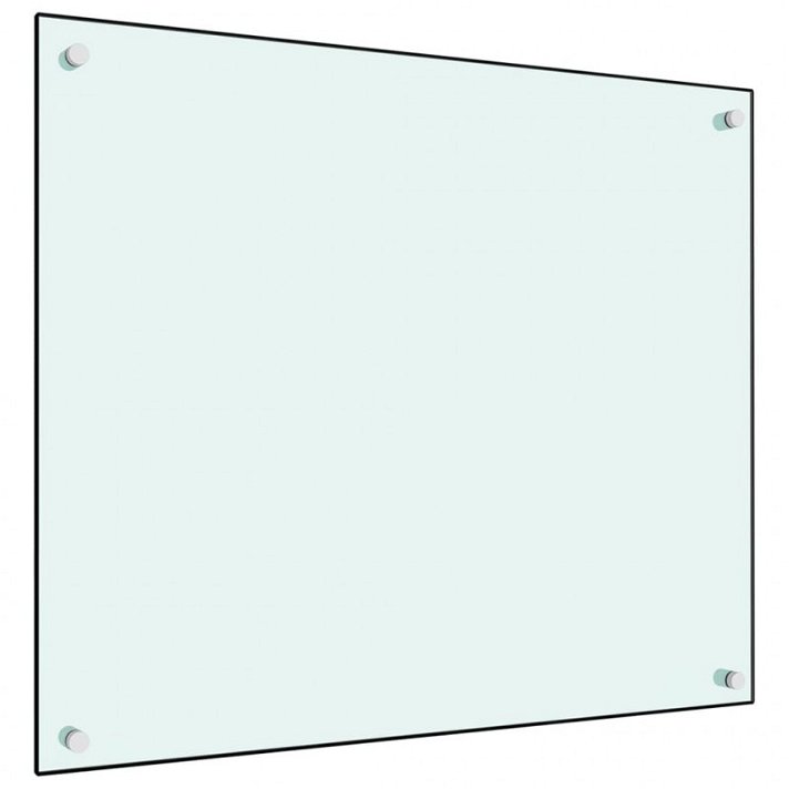 Protector contra salpicaduras para cocina de vidrio templado de 70x60 cm color blanco VidaXL
