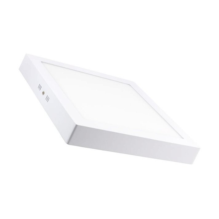Plafon LED de teto com design quadrado e fabricado em alumínio branco quadrado 24W MoonLed