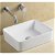 Lavabo de baño sobre encimera de 48 cm rectangular blanco de cerámica Elegance GME