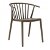 Set di sedie con braccioli adatti per esterni con finitura colore cioccolato Woody Resol