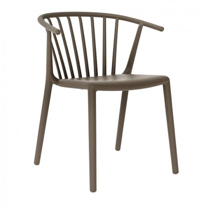 Pack de sillas con brazos aptas para exterior en acabado color chocolate Woody Resol