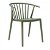 Conjunto de cadeiras elaboradas para exterior e interior com braços e acabamento cinzento esverdeado Woody Resol