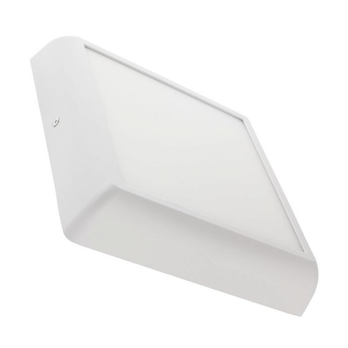 Plafón LED para techo de diseño cuadrado fabricado en aluminio 18W Design blanco Moonled