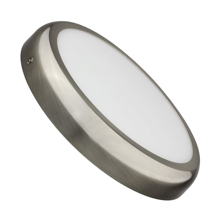 Plafón LED de diseño circular y fabricada en aluminio color plata 24W Design Moonled