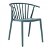 Pack de sillas con brazos fabricadas con fibra de vidrio y acabado azul retro Woody Resol