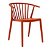 Set di sedie impilabili con braccioli realizzate in fibra di vetro colore rosso Woody Resol