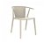 Pack de sillas apilables con reposabrazos y acabado en color marfil Steely Resol