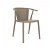 Set di sedie impilabili con braccioli realizzate con finitura colore sabbia Steely Resol