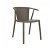 Set di sedie con braccioli realizzate in fibra di vetro e finitura cioccolato Steely Resol
