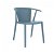 Lot de chaises empilables pour extérieur avec accoudoirs finition de couleur bleu rétro Steely Resol