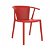 Lot de chaises avec accoudoirs de couleur rouge Steely Resol