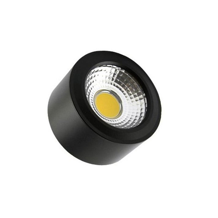 Plafón LED de techo redondo Ø11x6cm 12W negro
