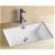 Lavabo encastrado rectangular para baño hecho de cerámica sanitara color blanco 55.5 cm GME