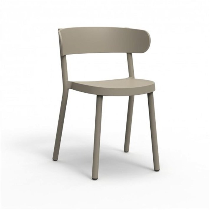 Set di sedie da esterni fabbricate con fibra di vetro e finitura colore sabbia Casino Resol
