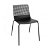 Lot de chaises pour intérieurs fabriquées en polypropylène et acier de couleur noire Wire Resol