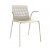 Pack de sillas para interior con apoyabrazos elaboradas en polipropileno y acero color blanco Wire Resol