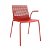 Pack de sillas con reposabrazos fabricado con polipropileno de color rojo Wire Resol