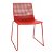 Pack de sillas pie patín fabricadas con polipropileno en color rojo Wire de Resol