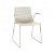 Pack de sillas para interior con pie patín y apoyabrazos en acabado color marfil Wire Resol
