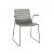 Pack de sillas para interior con pie patín y apoyabrazos en acabado color gris Wire Resol