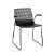 Conjunto de cadeiras para interior com base tipo trenó com apoio de braços com acabamento de cor preto Wire Resol