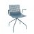 Lot de chaises pour intérieurs avec pied araignées et accoudoirs de couleur bleue Wire Resol
