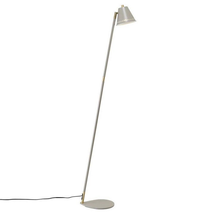 Lámpara de pie con casquillo GU10 fabricada en metal con acabado gris y latón Pine Nordlux