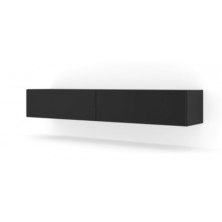 Mueble para televisión moderno de color negro fabricado en MDF y ABS de 180 cm Bim Furniture