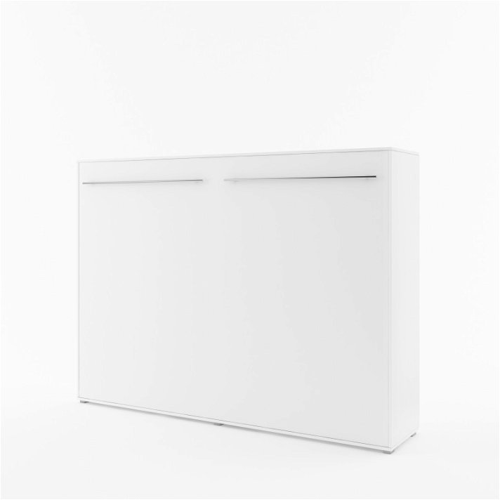 Lit horizontal pliable de 200 cm de couleur blanc mat Murphy de Bim Furniture