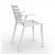 Set di due sedie con braccioli fabbricate in polipropilene di colore bianco Slatkat Resol