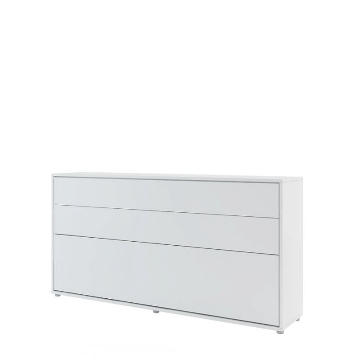 Letto orizzontale pieghevole disponibile in 3 misure di colore bianco opaco Bim Furniture