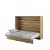 Cama horizontal plegable de 200 cm con acabado de color roble artesano Bim Furniture
