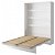 Cama vertical plegable de 200 cm en color blanco de alto brillo de Bim Furniture