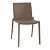 Lot de chaises empilables avec protection UV fabriquées en polypropylène de couleur chocolat Beekat Resol
