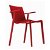 Set di 2 sedie con braccioli rosso Kat Resol
