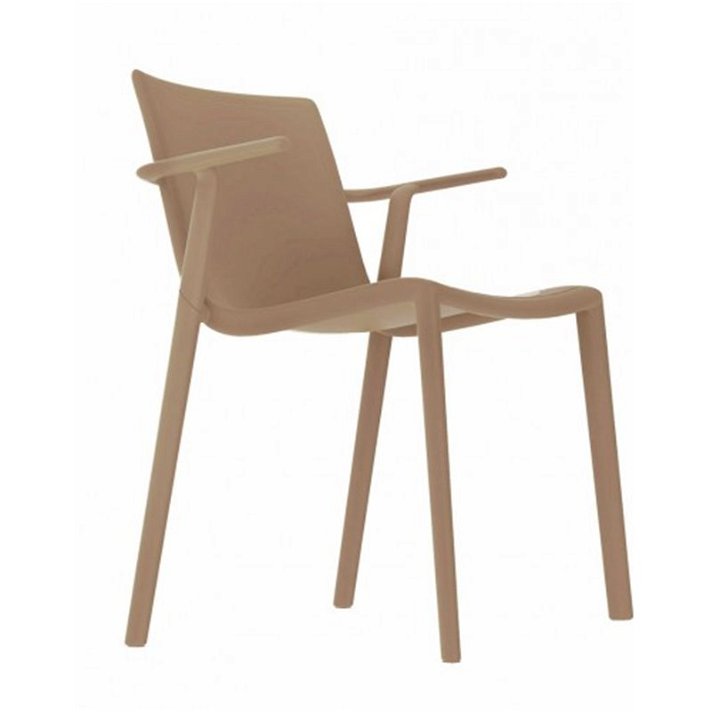 Lot de 2 chaises avec accoudoirs couleur sable Kat de Resol