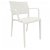 Set di sedie con braccioli e protezione UV realizzate in polipropilene colore bianco New Fiona Resol